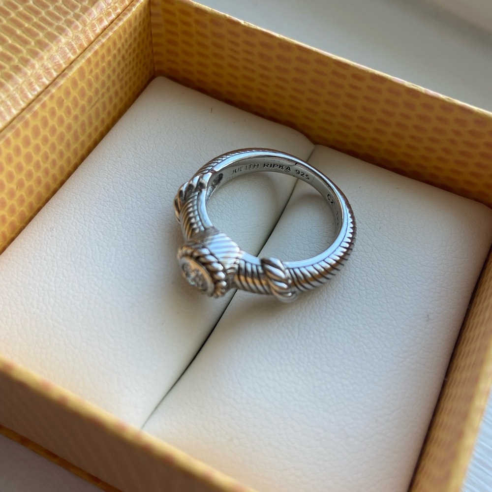 Judith Ripka Silver Size 6 Ring - Picture 2 of 5